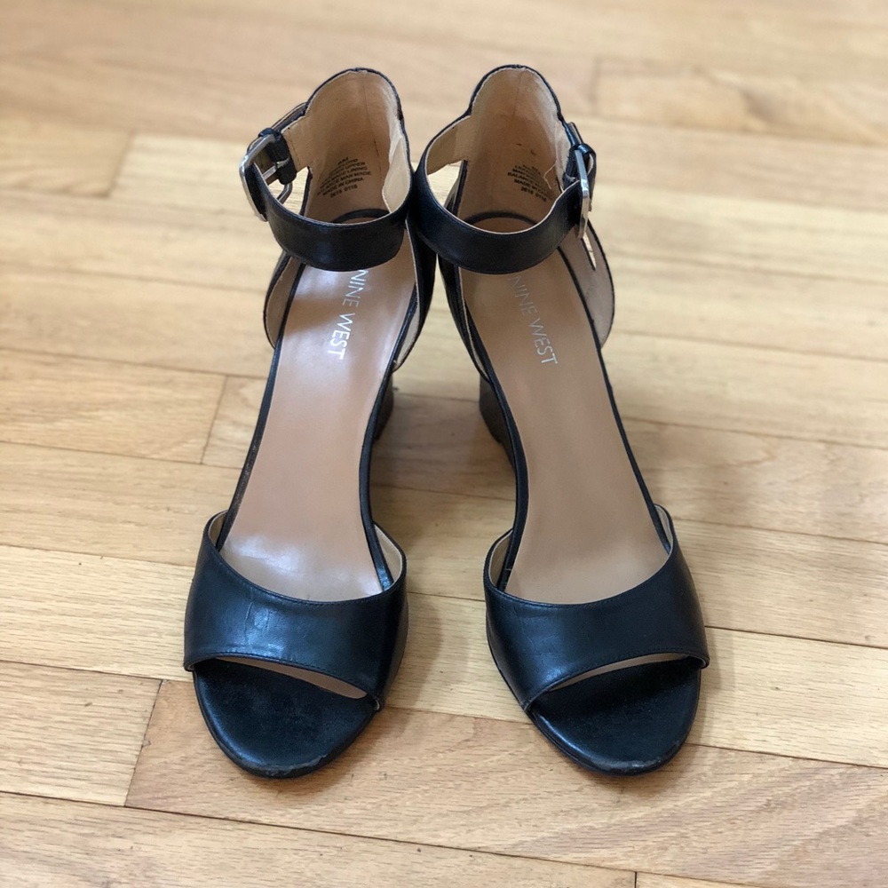 Nine West Leather Wedge Sandal